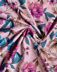 Dusky Rose Garden Jersey Fabric - Blush Pink