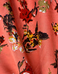 Coral Garden Crepe - Coral Orange