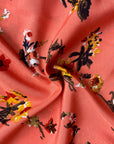 Coral Garden Crepe - Coral Orange