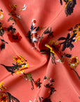 Coral Garden Crepe - Coral Orange