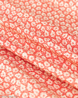 Cotton Lawn Dress Fabric - Foliage On Red