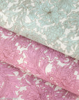 Cotton Lawn Dress Fabric - Vintage Flowers Dusky Green