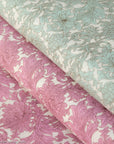 Cotton Lawn Dress Fabric - Vintage Flowers Dusky Rose