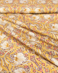 Pima Cotton Lawn Dress Fabric - Antique Floral Gold