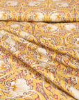 Pima Cotton Lawn Dress Fabric - Antique Floral Gold