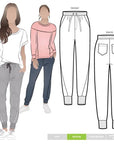 Joni Knit Track Pant - Style Arc Patterns