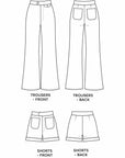 Tilly and the Buttons - Jessa Trousers and Shorts Sewing Pattern